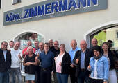 Die Mitglieder der on t-o.p.-Gruppe bei ihrer Gesellschafterversammlung bei büro…Zimmermann in Dippoldiswalde.